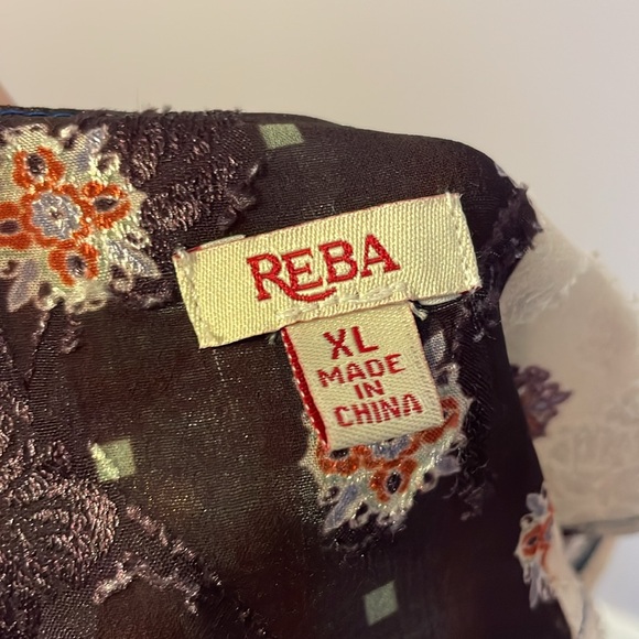 Reba The Road Less Traveled Multi Patchwork Fringe Long Duster Coat size XL - Picture 5 of 16